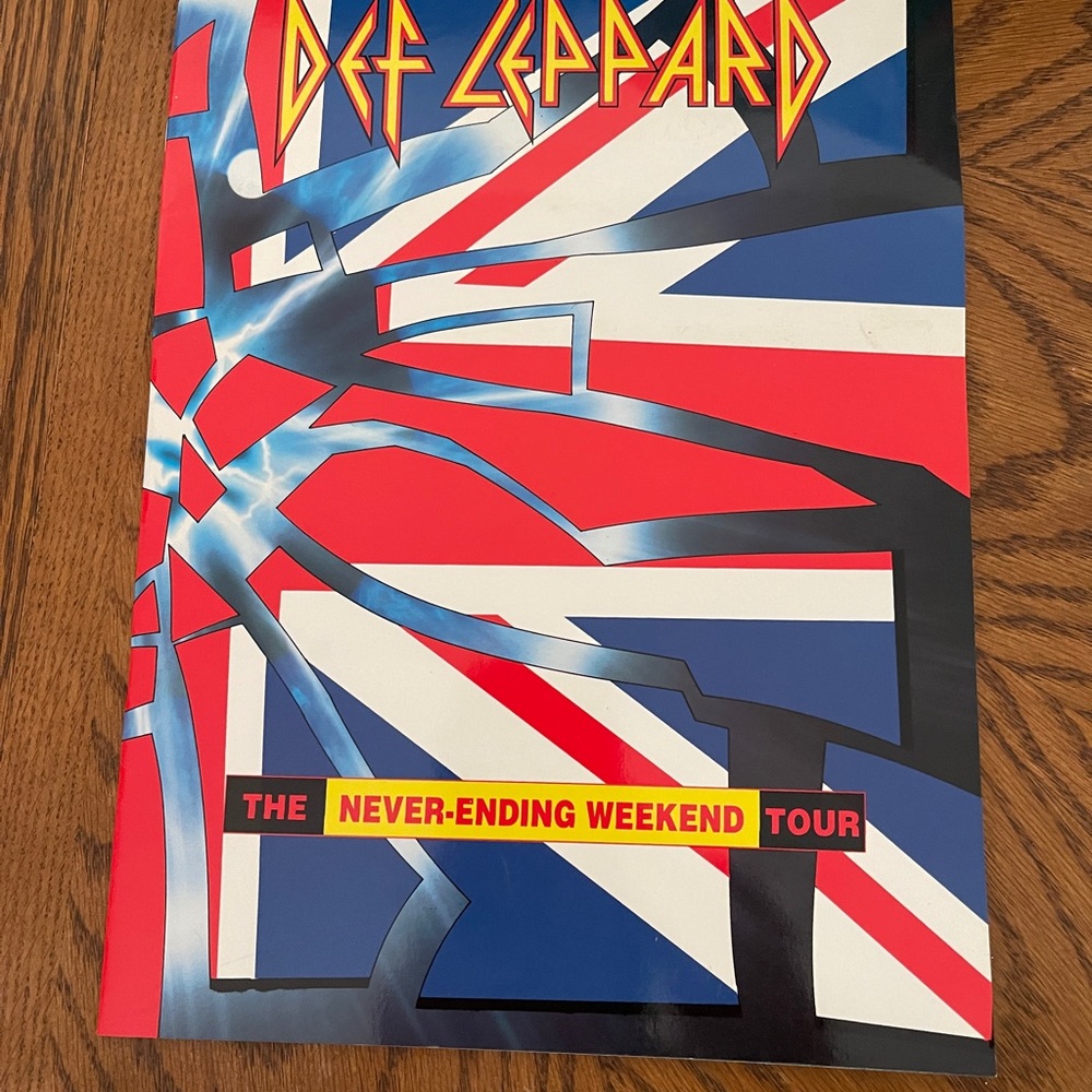 Def Leppard 'Never-Ending Weekend Tour' Red, Blue & White Poster